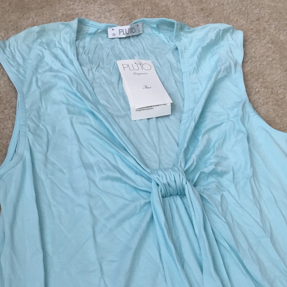 PLUTO Short Gown. Size Small. Turquoise - Picture 2 of 4